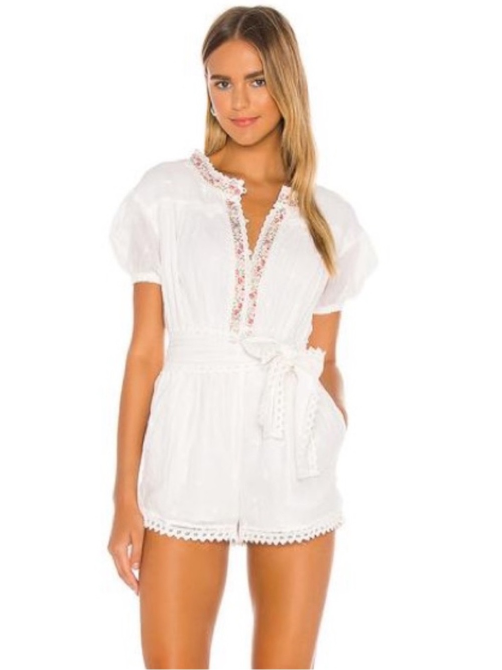 Tularosa Noah Romper in White Multi